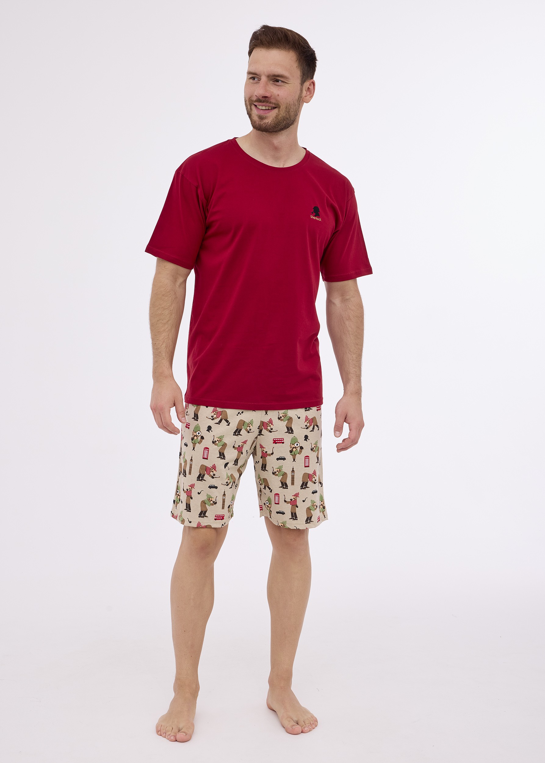 PIŻAMA MĘSKA 326/275 SHERLOCK R.3XL-5XL SALE