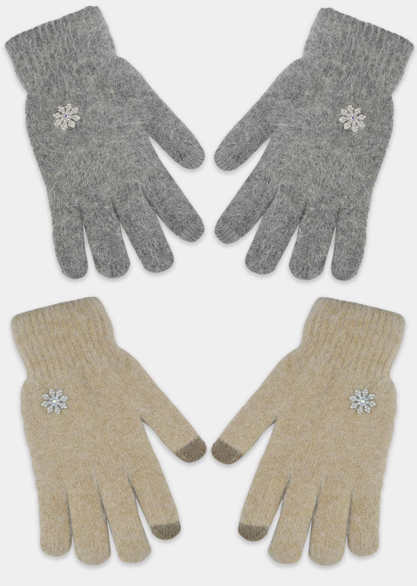 RĘKAWICZKI DAMSKIE RZ058 5P ANGORA