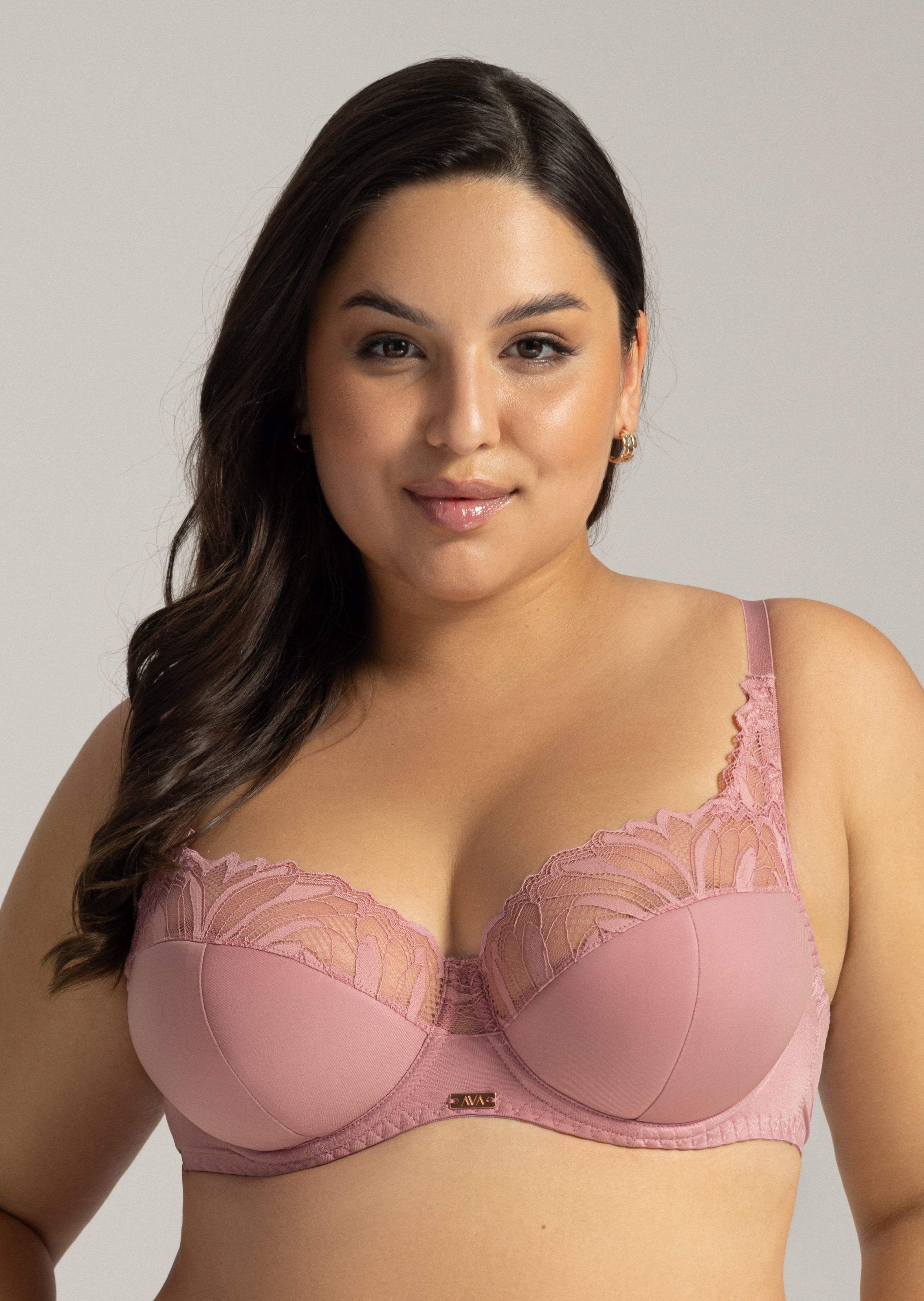 BIUSTONOSZ AV 2105 SEMI SOFT PINK PEONY MAXI