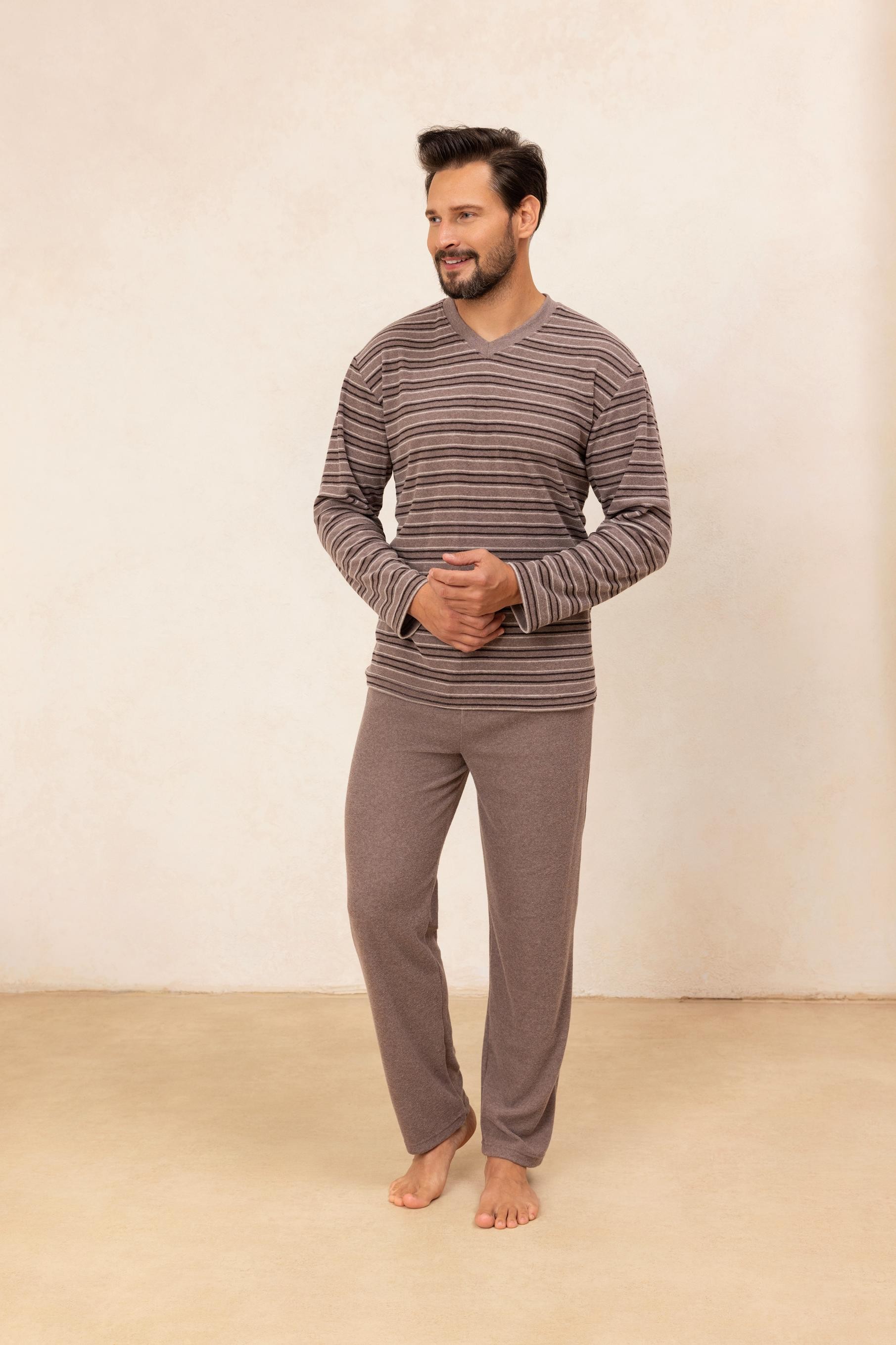 PIŻAMA MĘSKA 490 FROTTE DR R.2XL