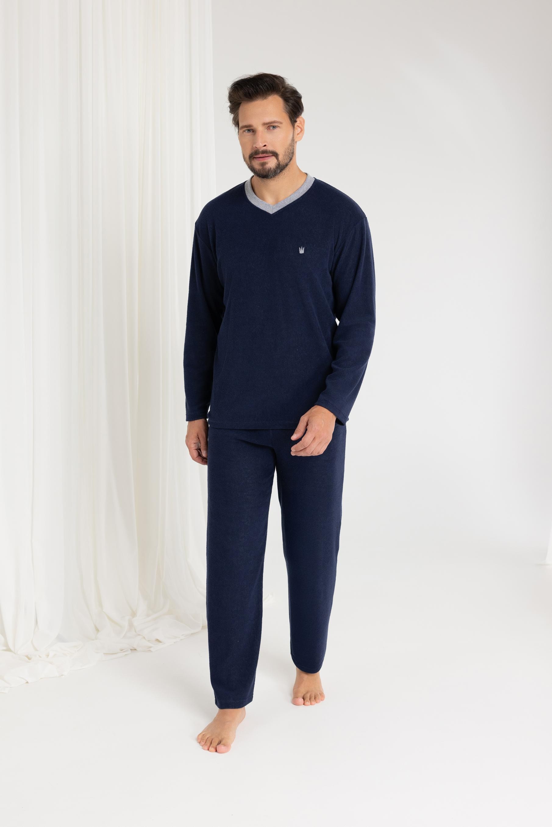 PIŻAMA MĘSKA 489 FROTTE DR R.2XL-3XL