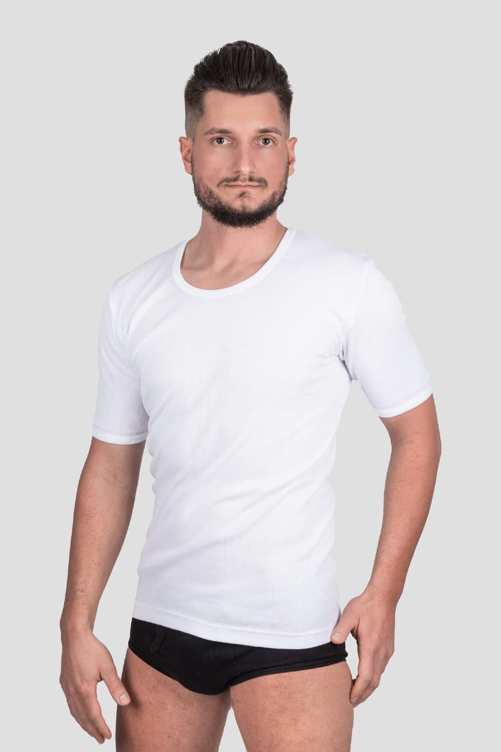 PODKOSZULEK MĘSKI BIAŁY 0716 KR