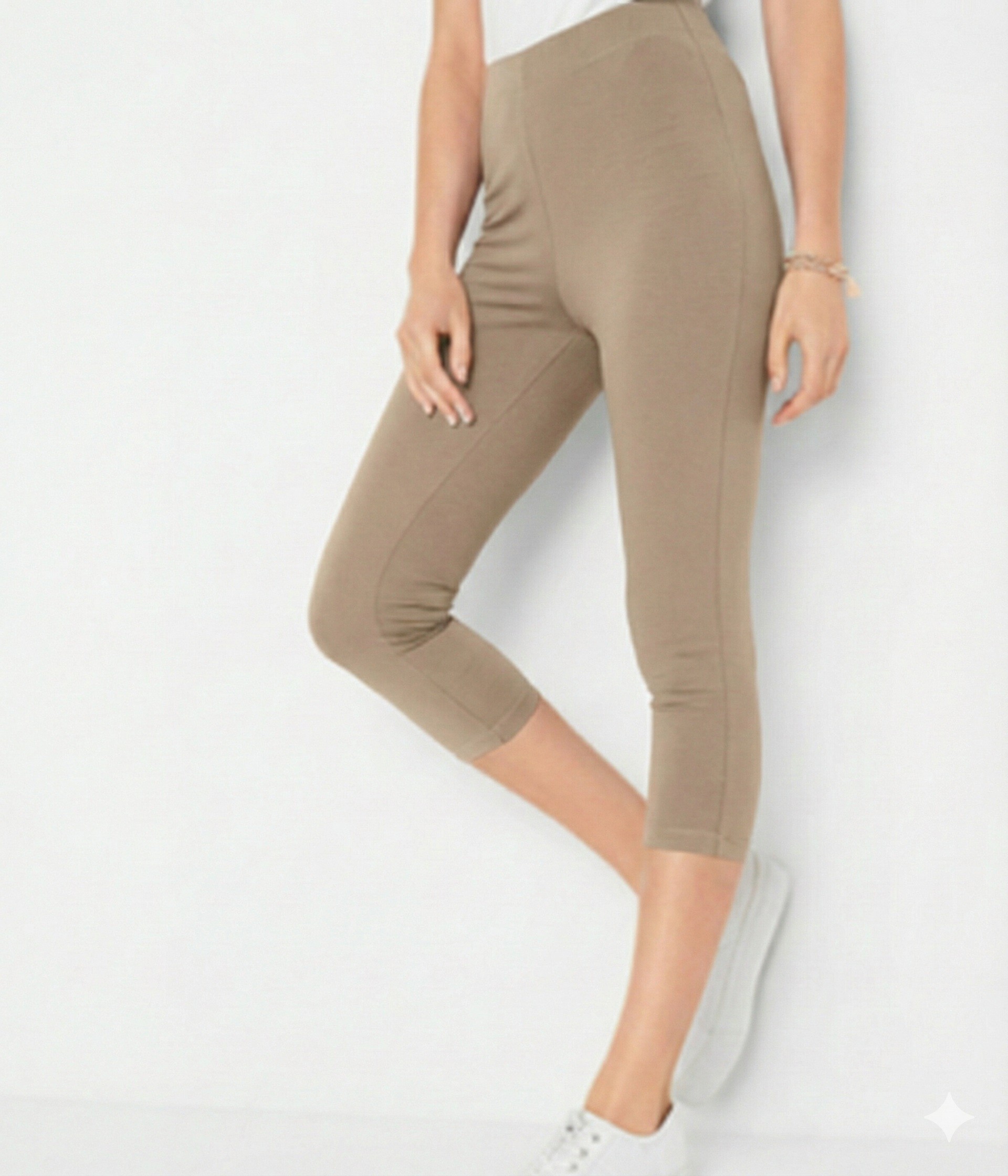LEGGINSY GŁADKIE LE002 3/4