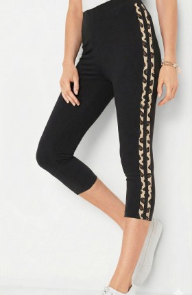 LEGGINSY WZOROWANE LE009 3/4