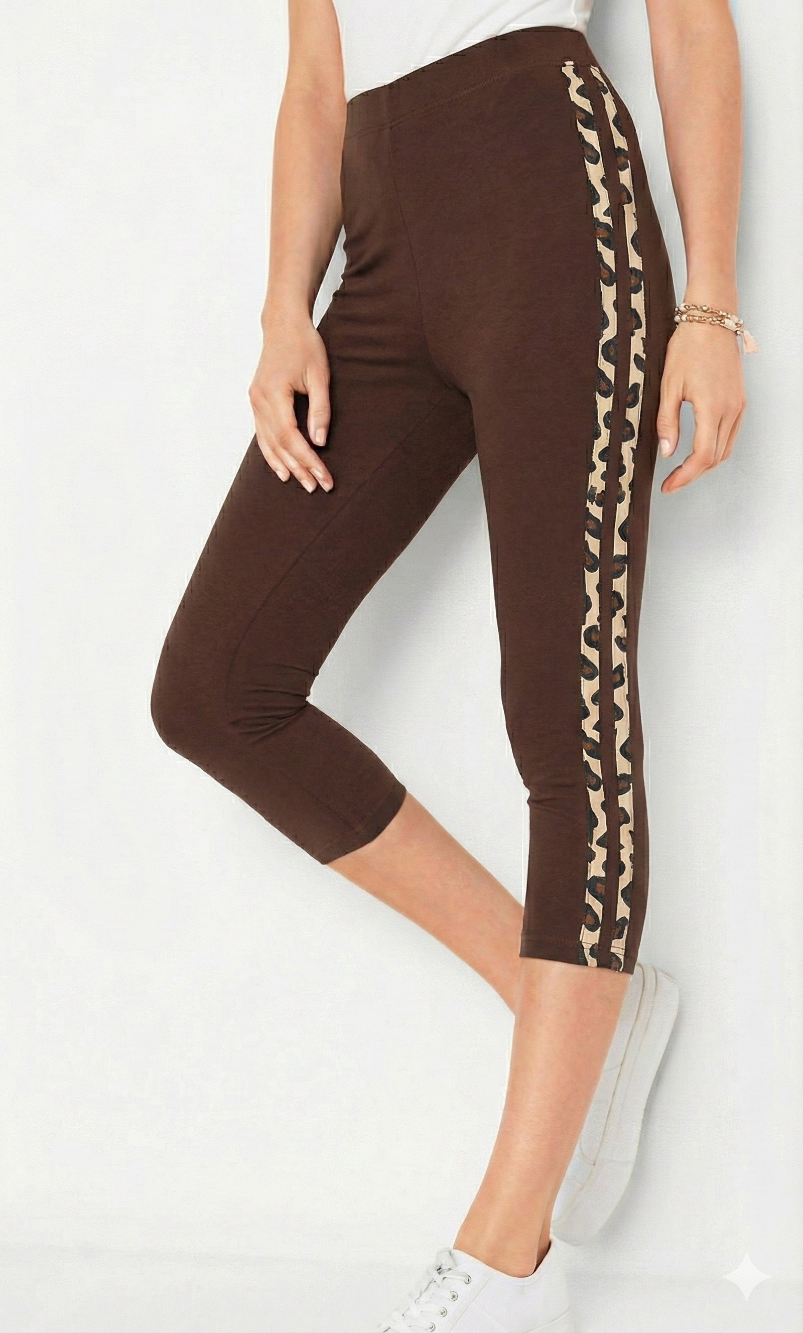 LEGGINSY WZOROWANE LE009 LAMPART 3/4
