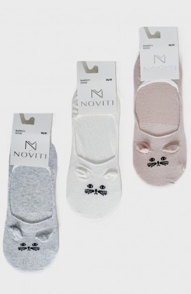 STOPKI DAMSKIE ST115 BAWEŁNA USZY 3D