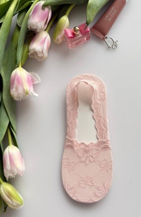 STOPKI WZOROWANE DUŻA KOKARDKA