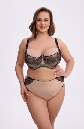 BIUSTONOSZ SEMI-SOFT ISABELA MAXI BSM 1377 CZARNY/BEŻOWY
