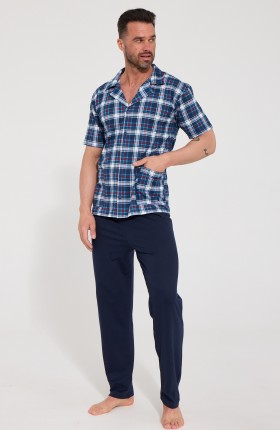 PIŻAMA MĘSKA 318/62 KR R.3XL-5XL